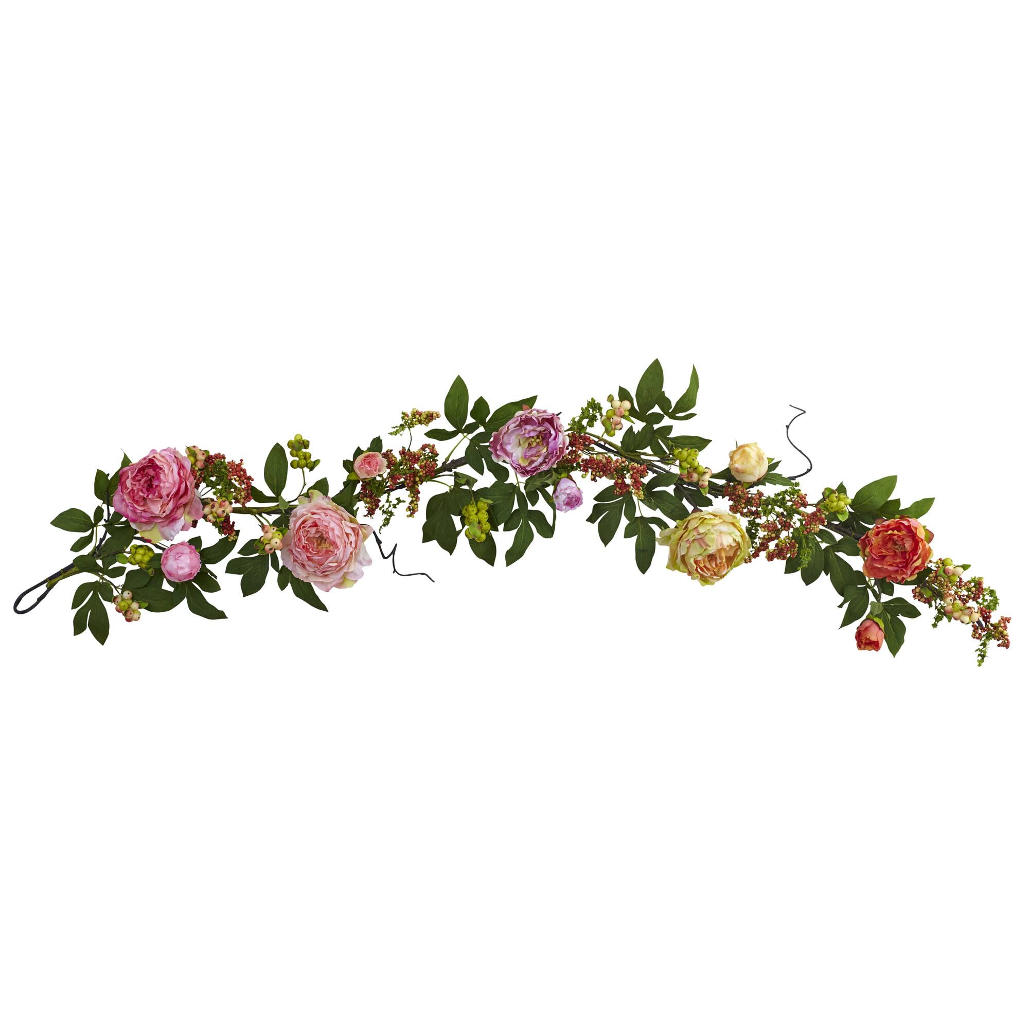 5ft. Mixed Peony & Berry Garland